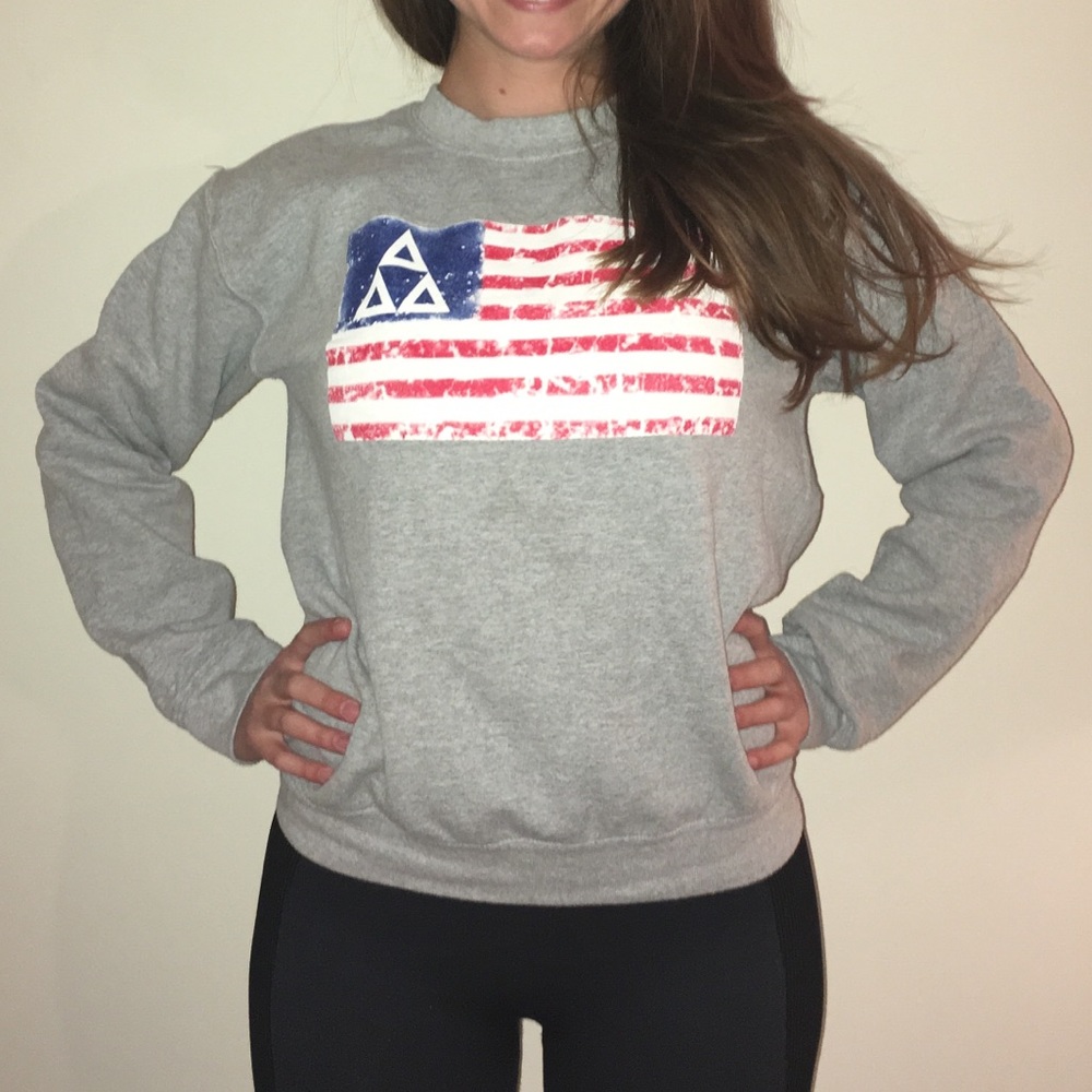 Tri Delta American Flag Crewneck